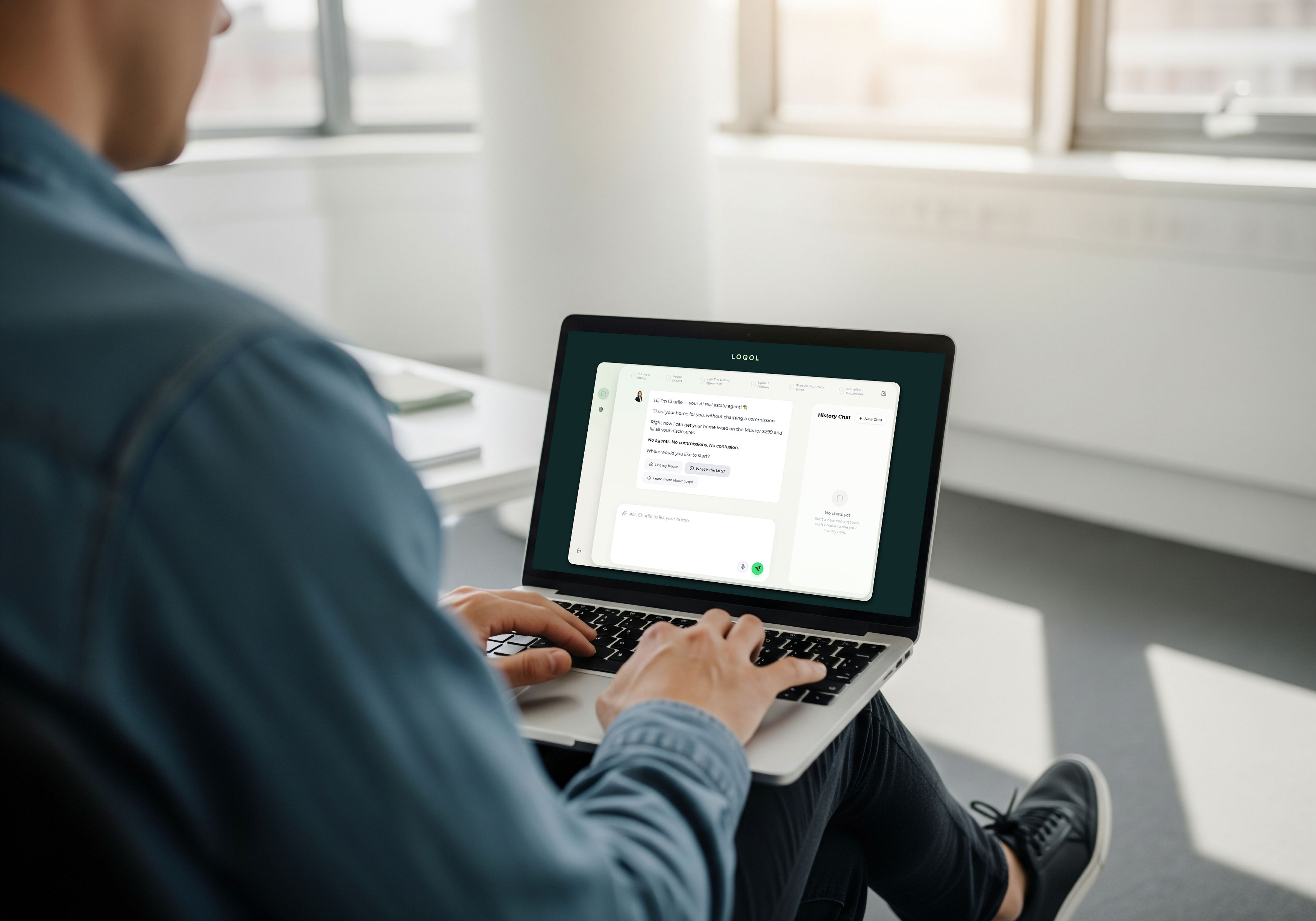 Loqol seller dashboard on a laptop